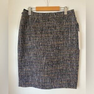 NWT Calvin Klein Elegant Tweed Woven Pencil Skirt 10